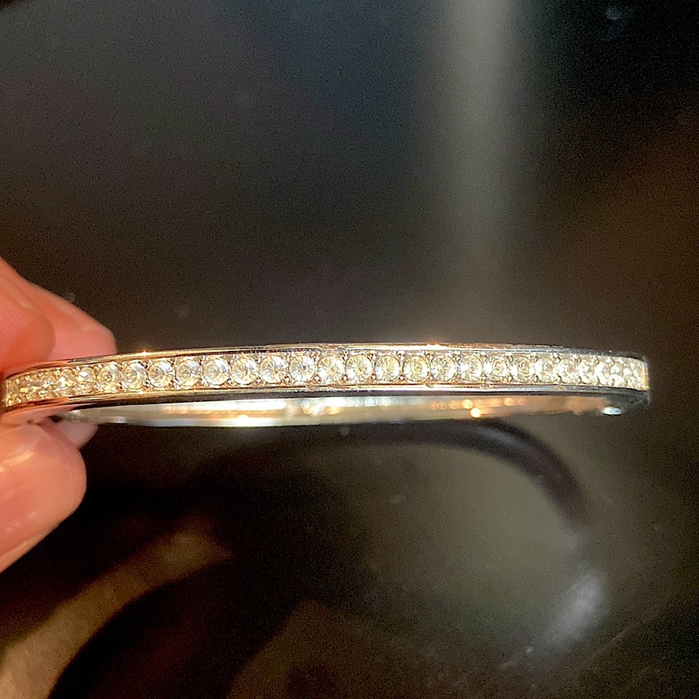 Swarovski crystal hinge style bangle